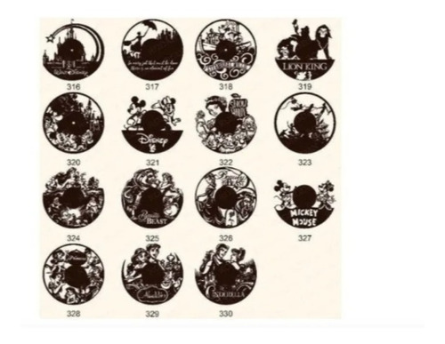 Vectores Relojes De Pares Infantiles Corte Láser Cnc Z055