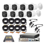 Kit Video Vigilancia 8 Cámaras Fhd 1080p Dahua Cctv 2 Tb