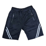  Shorts Hombre Algodón. Lineas Jogger Fit Deportivo 