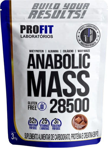 Hipercalórico Anabolic Mass 28500 3kg - Profit Labs