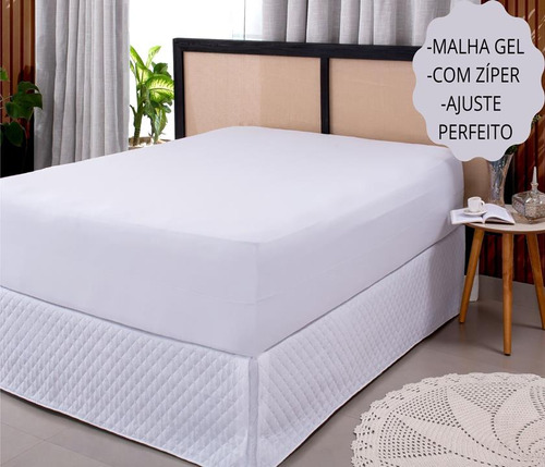 Protetor Capa De Colchão Cama Solteiro Malha Estica 30cm Alt