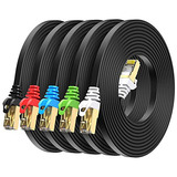 Cable Ethernet Cat8 De 1 Pie, Paquete De 5 Colores Dife...