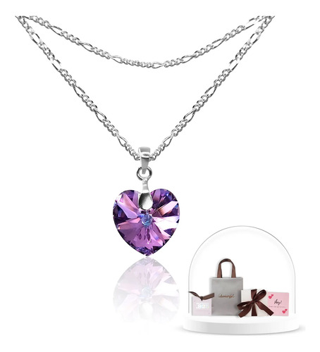 Collar Corazón Cristal Swarovski Magic Plata Ley .925