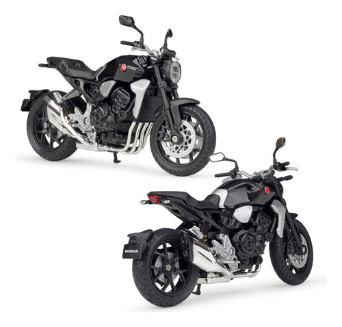 Motocicleta De Metal En Miniatura Negra Honda Cb1000r 2018 A
