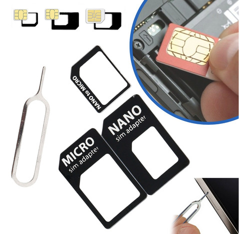 Kit 5x Adaptador Moldura Para Chip Mini Micro Nano Atacado