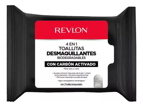 Toallitas Desmaquillantes 4 En 1 Carbón Activado Revlon