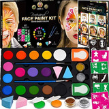Kit De Pintura Facial Para Niños  Plantillas Jumbo