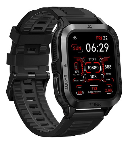 Smartwatch Kospet Tank M2 Negro 1,85hd Llam Bt, Musica Ip69k