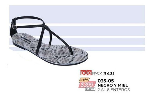 Sandalias Cklass 035-05 Negro...outlet/saldos Mchn