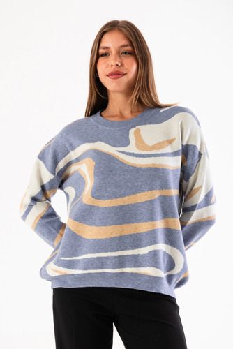 Sweater Madrid Jacquard Oceano