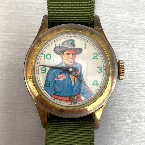 Reloj Vintage De 1950 Muros, Personaje Vaquero O Cowboy  