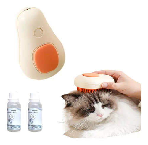 Cepillo De Vapor 3 En 1 Para Gatos Con 20 Ml*2 Esencia .