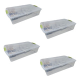 Pack 4 Cajas Organizadoras 32lts Wenco 67x40x16cm Bajo Cama