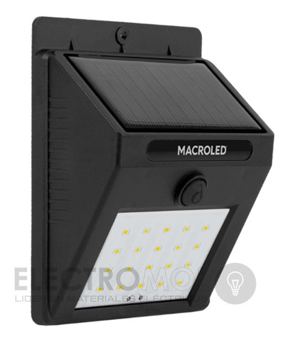 Reflector Led Solar Aplique Con Fotocelula 1,5w Macroled