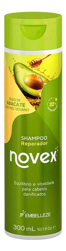  Shampoo Reparador Novex Óleo De Abacate Com Mel Vegano 300ml