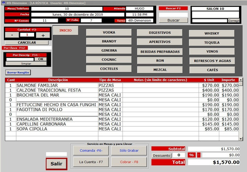 Restaurantes En General. Programa-software. Muy Eficiente