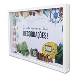 Quadro Cofre Porta Objetos Recordações Branca 40x60cm