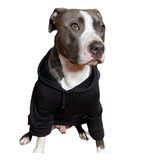 Buzo Hoodie Ropa De Perro Friza Algodon Negro Talles Grandes