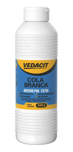 Cola Branca Liquída Pva Extra Forte Universal 500g - Vedacit