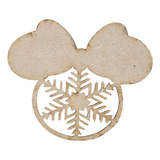 12 Esferas Mickey / Disney Navidad 12x12 Cm Mdf 3mm