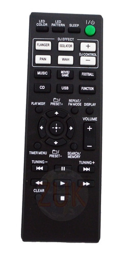 Control Equipos Para Sony Hcd-gpx7 Hcd-gpx8 Mhc-gpx7 Zuk
