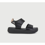 Viamo Daika Sandalia Mujer Verano Moda Velcro Negro