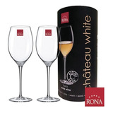 Set Regalo X2 Copas Cristal Rona Chateau Vino 410ml