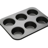 Molde Para Cupcake O Muffins Metalico X6 Cavidades Bandeja