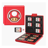 Caja Portajuegos Nintendo Switch Hongo Mario Para 12 Juegos