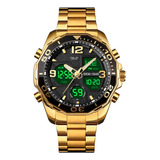 Reloj De Oro Militar Multiusos Para Hombre, Cronógrafo, Verd