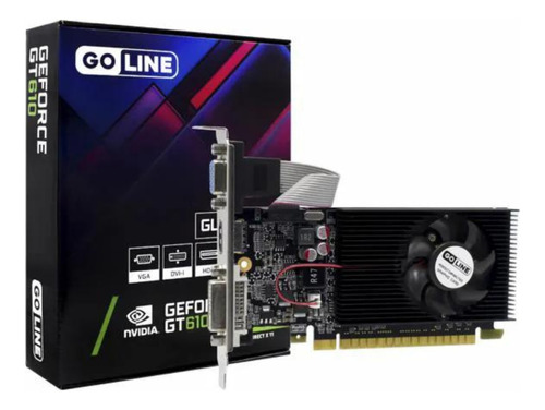 Placa De Vídeo Goline 2gb Geforce Gt610 Ddr3 - Gl-610-2d3 