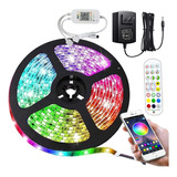 Tira Led Rgb Colorida Inteligente 15m Fuente + Control