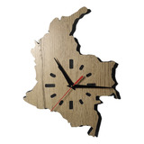 Reloj De Pared En Madera - Orgullo Y Decoración Nacional