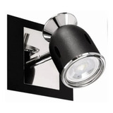  Aplique De Baño Negro 1 Luz Led  Dicroica Moderno - Niza