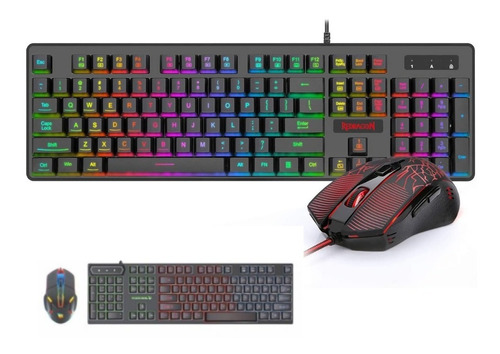 Combo Gamer / Teclado Y Mouse Con Luces Led Multicolor / Usb