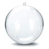 24 Bolas Esferas Plastica Transparentes Para Decorar 8cm 