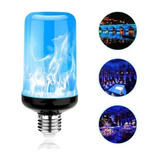 Lámpara Led Efecto Llama Antorcha Fuego Llama Azul Luz E27