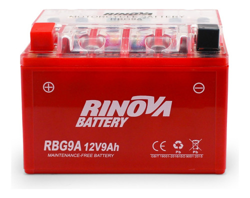 Bateria De Gel Para Motocicleta 12v 9ah Rbg9a Rinova