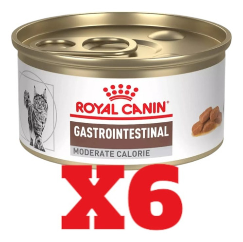 6 Latas Royal Gastrointestinal Moderate Calorie Gato 85g