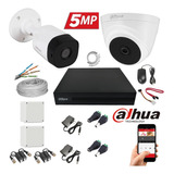 Kit Camaras De Seguridad Dahua 5 Mpx Dvr 4ch+2 Camaras