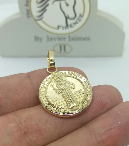 Medalla San Benito Grande En 100% Oro De 18k - 750