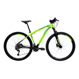 Bicicleta Aro 29 Trust 2x9 Shimano Alivio - Freio Hidraulico Cor Amarelo Neon + Preto Tamanho Do Quadro 17