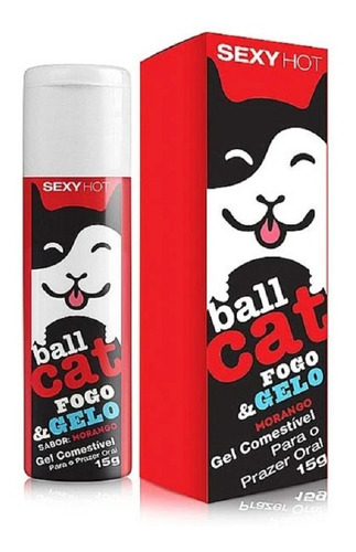 Sexy Hot Ball Cat Gel Lengua Gato Sabor Morango