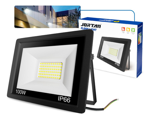 Refletor Led 100w Holofote Externo Ip67 Bivolt Branco Frio