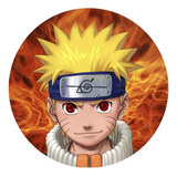 Painel Redondo Naruto Em Tecido Sublimado 1,50m X 1,50m