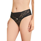 Bombacha Culotteless Puntilla Tul Liso Playboy 2412b