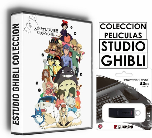 Coleccion Peliculas De Estudio Ghibli En Usb