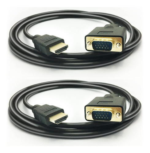 2 Cables Adaptadores De Hdmi A Vga, Peotriol, 1.82 M