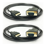 2 Cables Adaptadores De Hdmi A Vga, Peotriol, 1.82 M