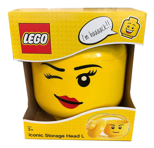 Lego Storage Cabeza Grande Para Apilar Compatible Guiño